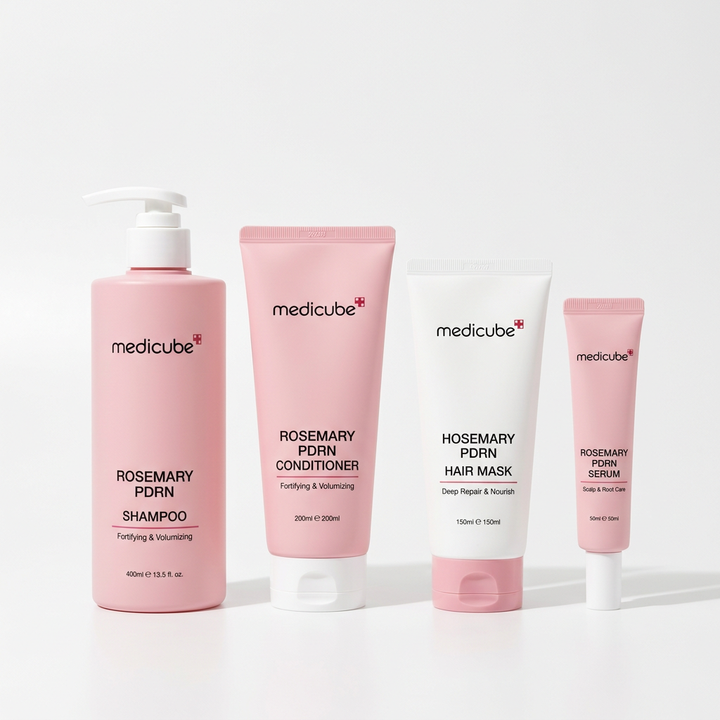 [NEW] [Medicube] Rosemary PDRN Scalp-To-Hair Strengthening Set | Includes Shampoo, Conditioner, Hair Mask, Scalp Serum | Hair Thinning Care Set for Dry & Oily, Damaged, Frizzy Hair, Oily Flaky-Looking Scalp | Korea Hair Care
